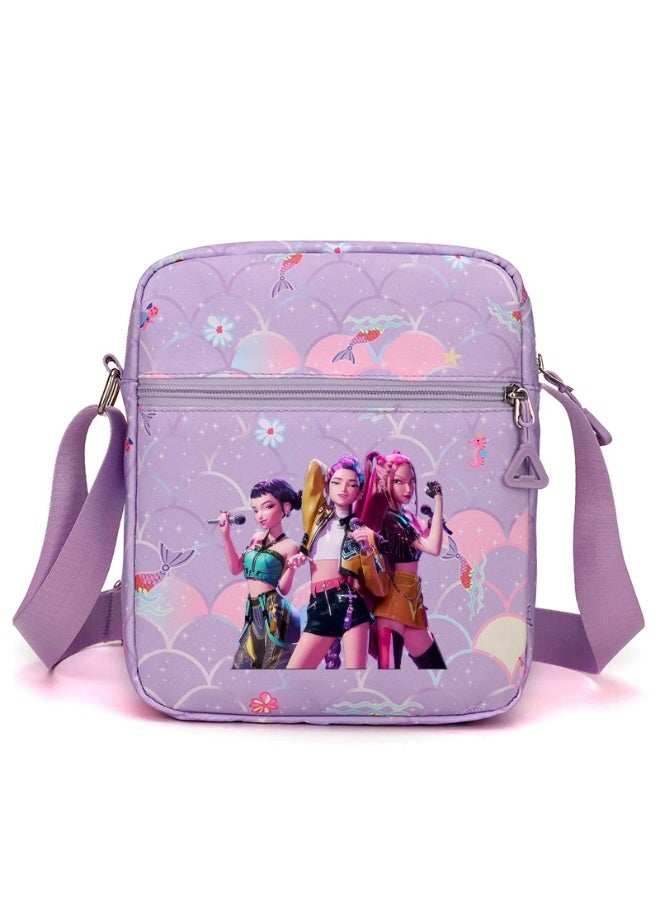 general K-pop Demon Girl Group Print Shoulder Bag for Women Crossbody Bag Schoolbag for Students Campus Bag
