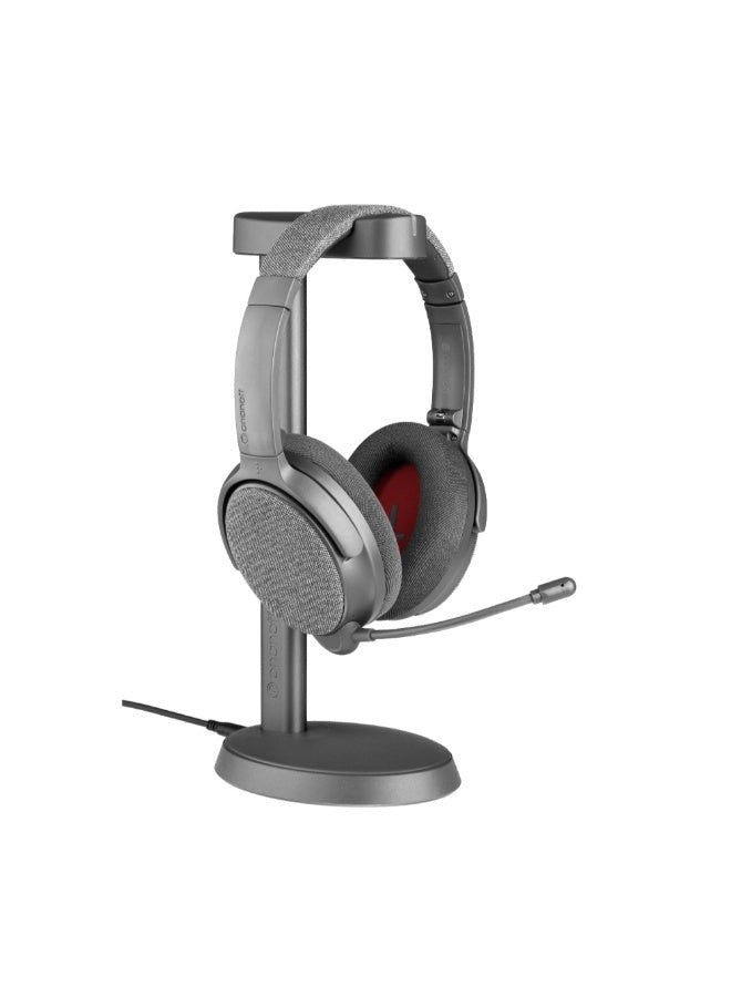 Onanoff Fokus+ Wireless Noise Cancelling Headphones w/ Charging Stand, 50Hrs Battery Life, Superior Audio, HearThru/Fokus/Music Modes, Auto On/Off, for Work, On-line Class, Podcasts, Calls - Grey - Image 1