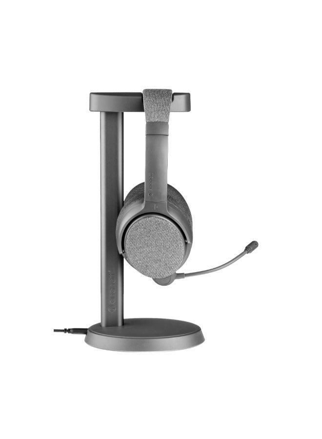 Onanoff Fokus+ Wireless Noise Cancelling Headphones w/ Charging Stand, 50Hrs Battery Life, Superior Audio, HearThru/Fokus/Music Modes, Auto On/Off, for Work, On-line Class, Podcasts, Calls - Grey - Image 2