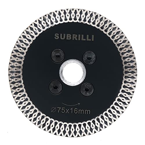 SUBRILLI 3 Inch Diamond Saw Blade Turbo Segment Carving Cutting Disc with Removable 5/8-11 Thread for Stone Granite Tiles - Image 3