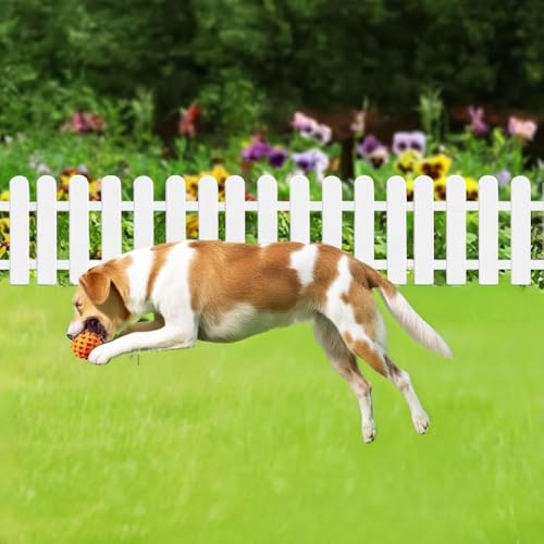 HASTHIP® 6Pcs Garden Fence Outdoor Border 50x30cm Connectable Plant Partition Fences Decorative White PVC Garden Fence Decor for Flower Bed, Garden, Green House, Porch - Image 2