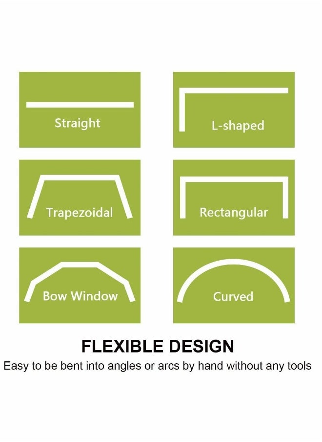 Generic - Flexible Bendable Curtain Track, Curved Ceiling Track for Curtains, Room Dividing Ceiling Track System (10ft) - Image 1