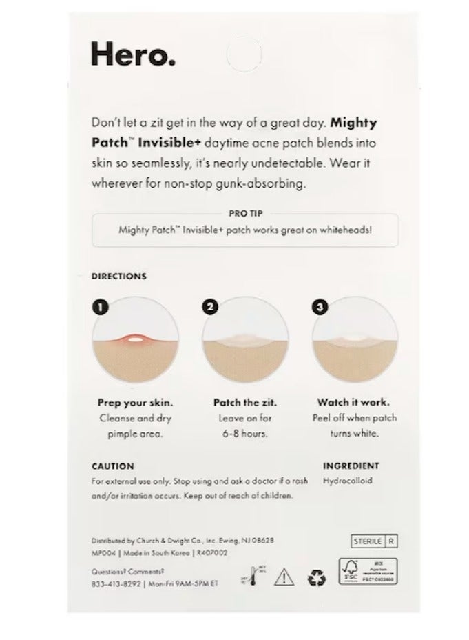 Hero Mighty Patch Invisible+, 39 Hydrocolloid Patches - Image 2