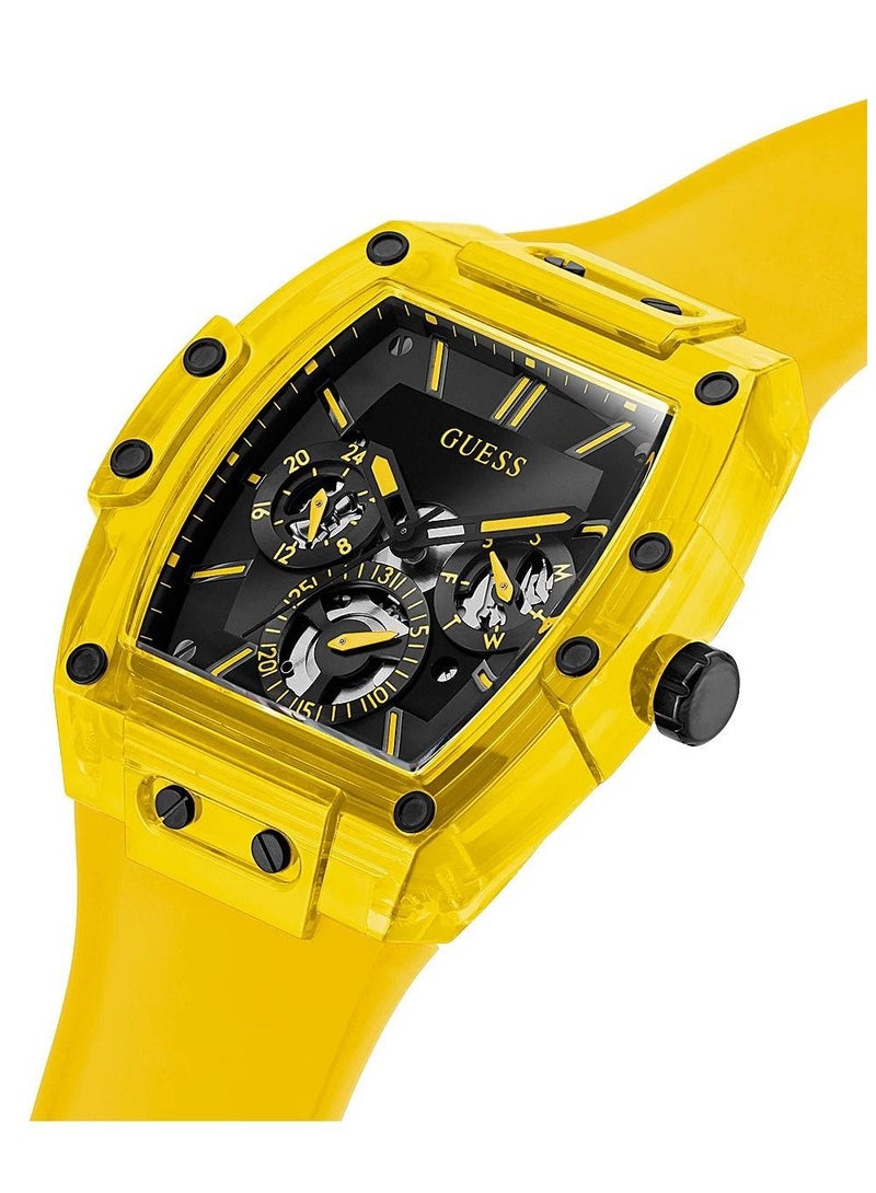GUESS Men's Analog Silicone Wrist Watch - GW0203G6 - 43 mm - Image 3