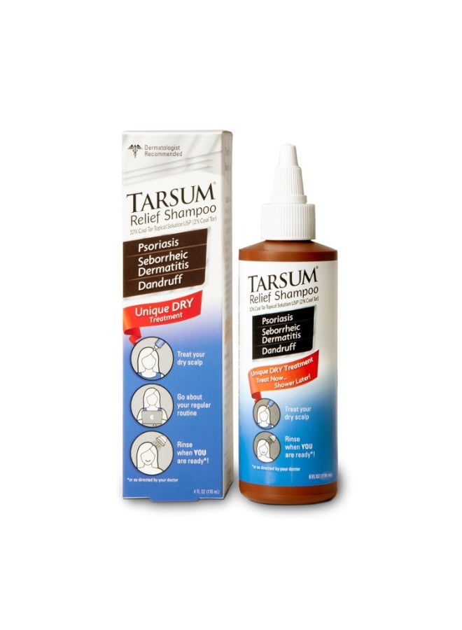 Tarsum Extra Strength Psoriasis Shampoo - Coal Tar Shampoo and Conditioner for Scalp Psoriasis, Seborrheic Dermatitis, Severe Dandruff, & Eczema - Exfoliating Relief for Flaky, & Itchy Scalp (4 oz) - Image 4