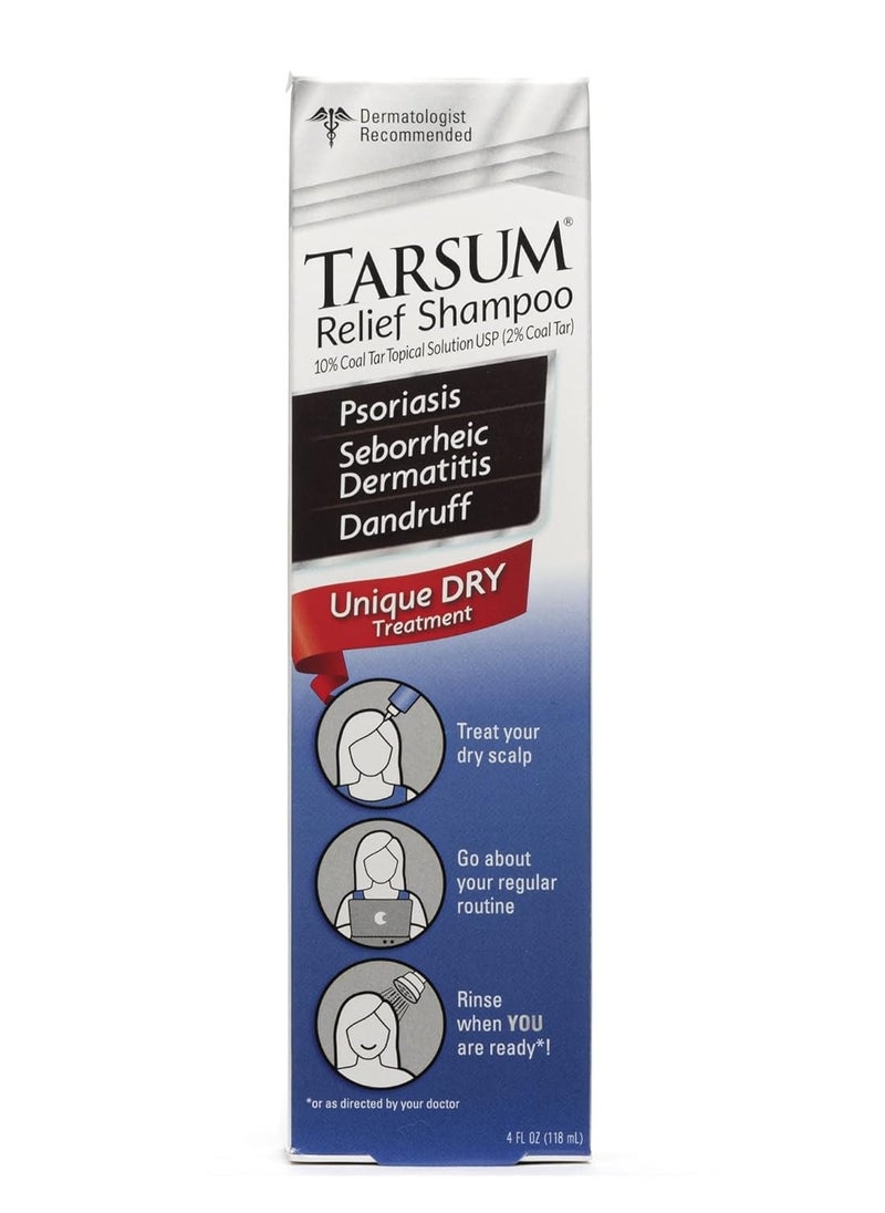 Tarsum - Extra Strength Psoriasis Shampoo - Coal Tar Shampoo and Conditioner for Scalp Psoriasis, Seborrheic Dermatitis, Severe Dandruff, & Eczema - Exfoliating Relief for Flaky, & Itchy Scalp (4 oz) - Image 1