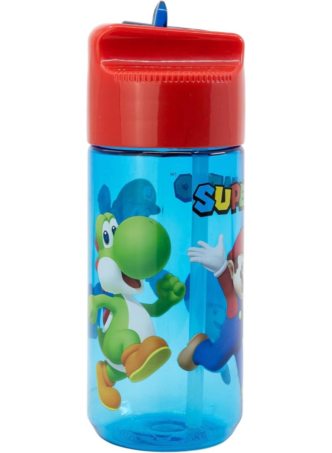 Stor Super Mario Ecozen Hydro Water Bottle for Kids – 430ml BPA-Free Reusable Leak-Proof Drinking Bottle with Flip-Top Lid, Lightweight Durable School Sports Travel Bottle for Boys & Girls - Image 3