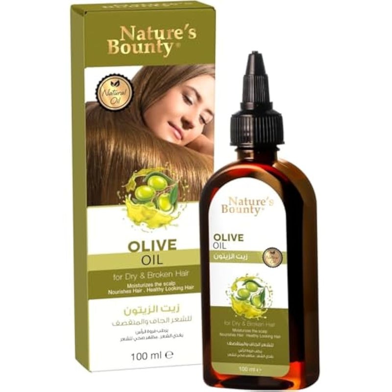 Nature's Bounty - Natural Oil, Nourishing & Strengthening, 100 ML (Olive Oil For Dry & Broken Hair) - Image 1