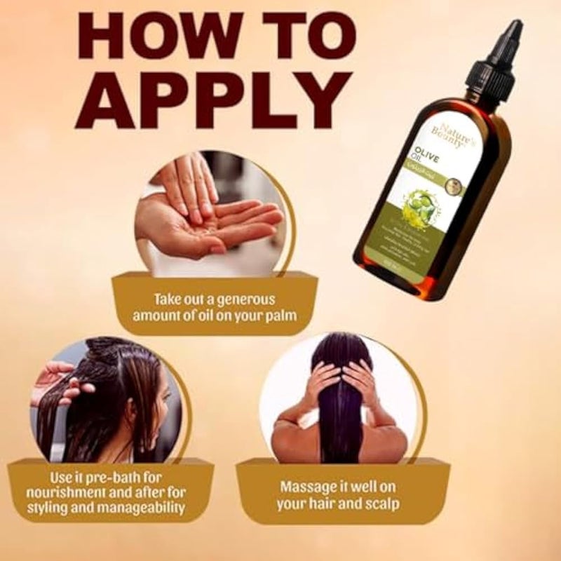 Nature's Bounty - Natural Oil, Nourishing & Strengthening, 100 ML (Olive Oil For Dry & Broken Hair) - Image 2