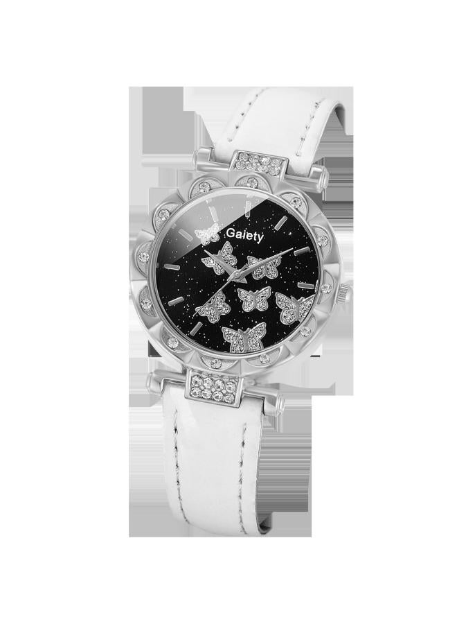 New Tiktok Popular Women's Watch Fashion Personality Simple Watch Butterfly Digital Belt Watch Set 