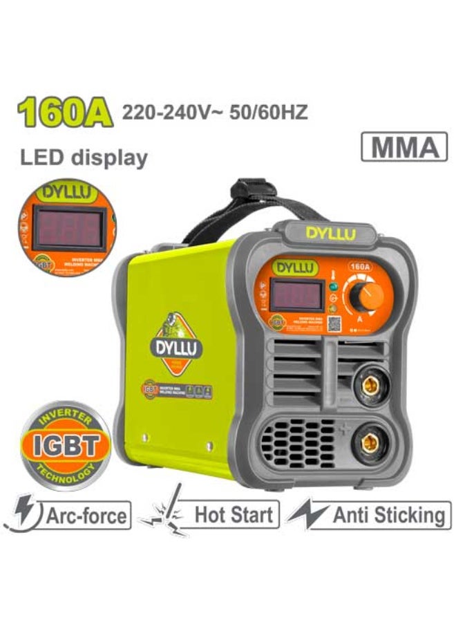 DYLLU 160A Heavy-Duty Inverter IGBT MMA Welder - 220-240V, Portable Arc Welding Machine with Hot Start, Anti-Sticking & Digital LED Display