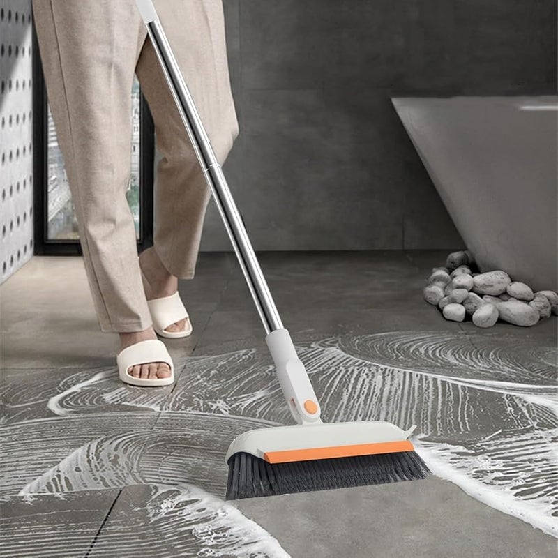 Tazweeq Floor Scrub Brush with Long Handle, 2-in-1 Stiff Scrubber & Scraper for Cleaning Grout Bathroom Patio Deck Garage, Outdoor & Indoor Use - Image 5