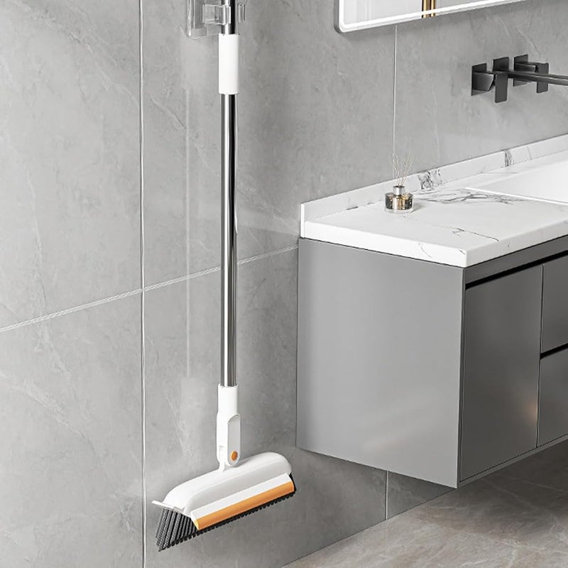 Tazweeq Floor Scrub Brush with Long Handle, 2-in-1 Stiff Scrubber & Scraper for Cleaning Grout Bathroom Patio Deck Garage, Outdoor & Indoor Use - Image 2