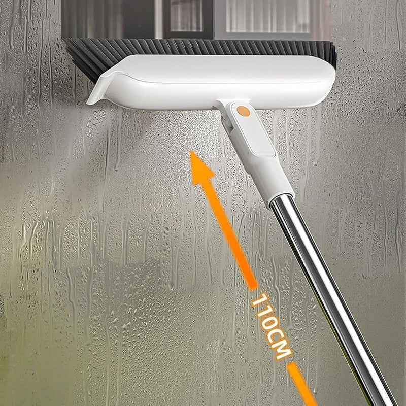 Tazweeq Floor Scrub Brush with Long Handle, 2-in-1 Stiff Scrubber & Scraper for Cleaning Grout Bathroom Patio Deck Garage, Outdoor & Indoor Use - Image 3