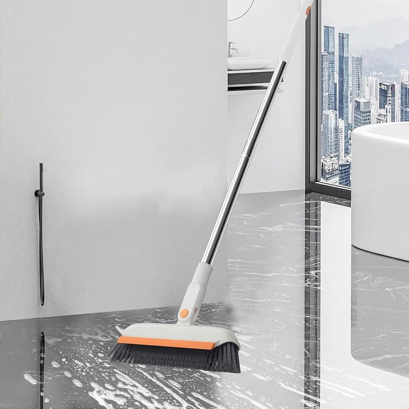 Tazweeq Floor Scrub Brush with Long Handle, 2-in-1 Stiff Scrubber & Scraper for Cleaning Grout Bathroom Patio Deck Garage, Outdoor & Indoor Use - Image 4