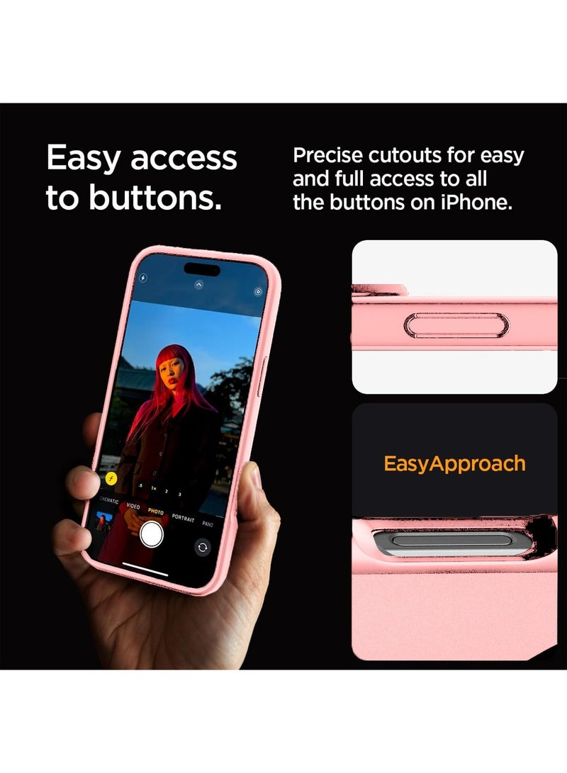 Techie حافظة ماغسيف لهاتف آبل آيفون 17 - غطاء خلفي وردي غير لامع شفاف مع واقي عدسة كاميرا مرتفع - Image 5