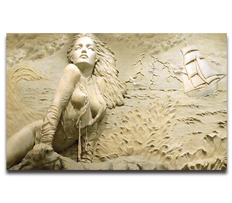 Cliouar 3D Wall Mural Wallpaper for Bedroom & Living Room - Artistic Sculpture Design, 103" x 69" (Not Self-Adhesive) - Image 5