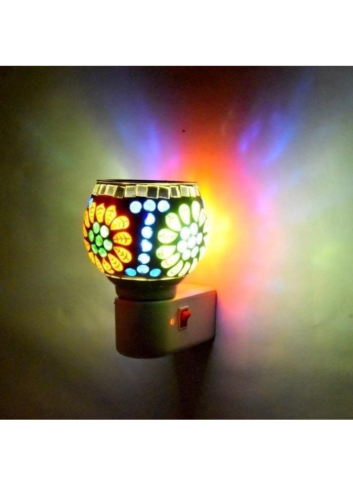 DS ENTERPRISE DS ENTERPRISE Ceramic Kapur Dani Electrical Camphor DiffuserHome Fragrance Aroma Glass Kapoor Dani Essential Oil Diffuser Burner Night Lamp2060DcorNN  - Image 3