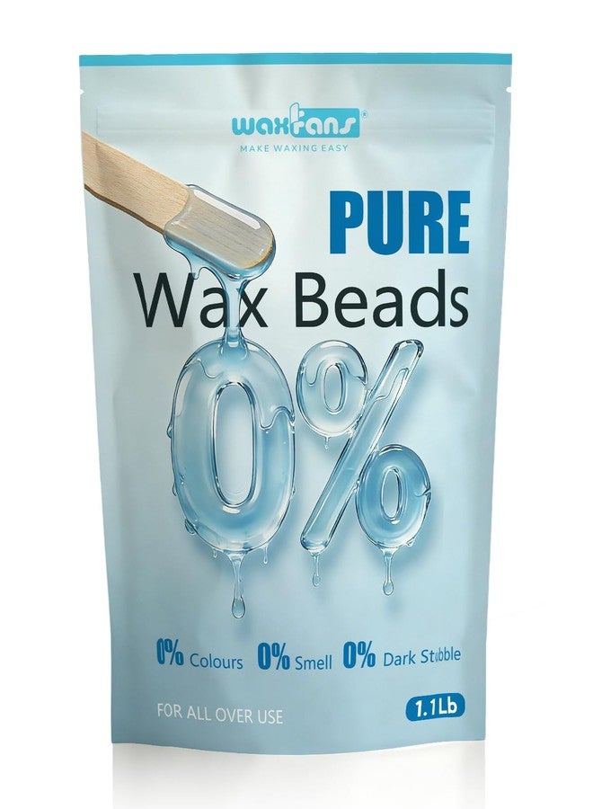 Waxfans 1.1 lb Pure Wax Beads for Sensitive Skin – Hard Wax Beads for Hair Removal, Cera para Depilar, Bikini Wax & Brazilian Wax – 0% Colours, 0% Smell, All-Over Use - Image 1