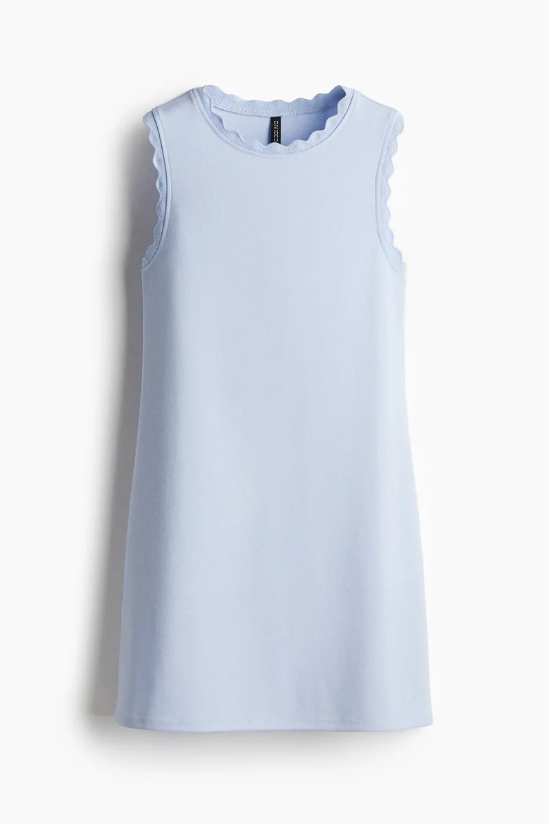 H&M Scalloped jersey dress