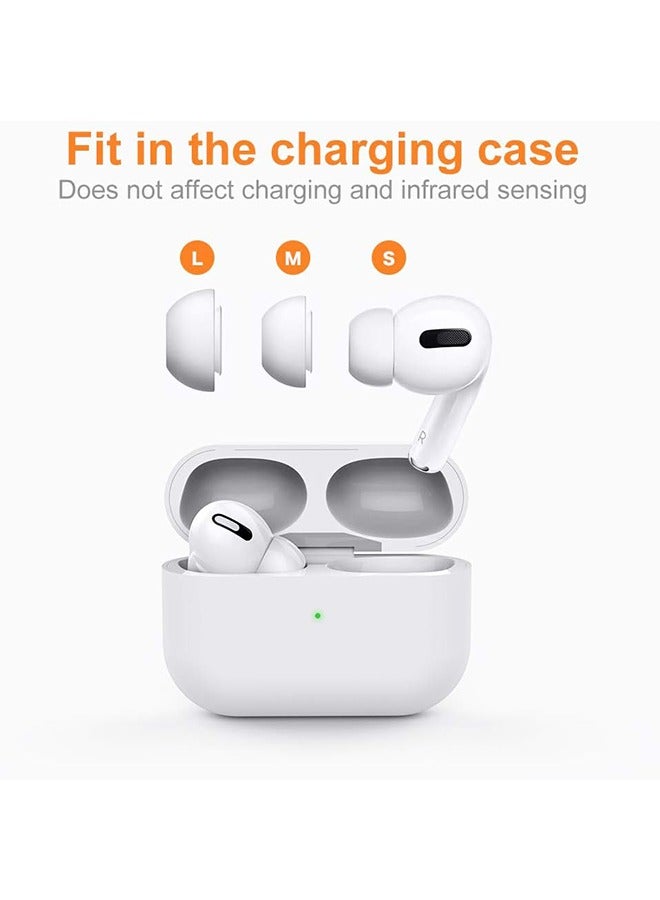 Ocean 12 Pieces White Silicone Ear Buds Compatible with AirPods Pro and AirPods Pro 2, Soft and High Elasticity, Replacement Ear Buds with Clear Portable Storage Box  - Image 2