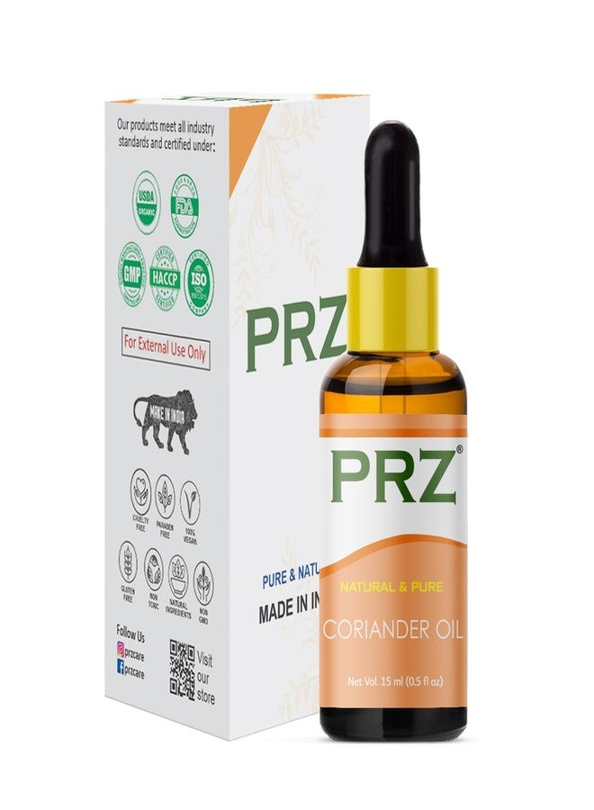 PRZ Coriander Essential Oil - Pure Natural Aromatherapy & Therapeutic Grade Oil for Skin Care & Hair Care, 15 ml - Image 2