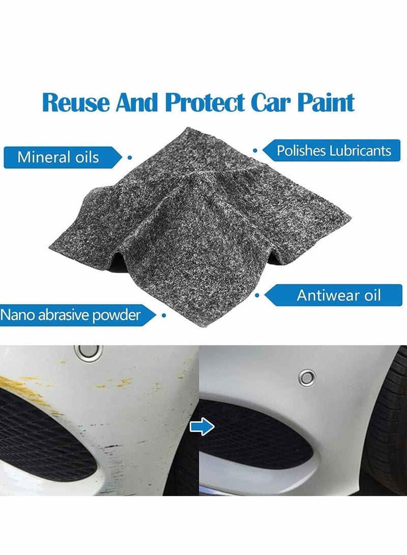 Y&D Car Scratch Remover, Nano Sparkle Cloth for Scratches, 4 Pcs Magic Clean Paint, Surface Polish, Water Stains, Rust and Scratches Remover(Gray)  - Image 2