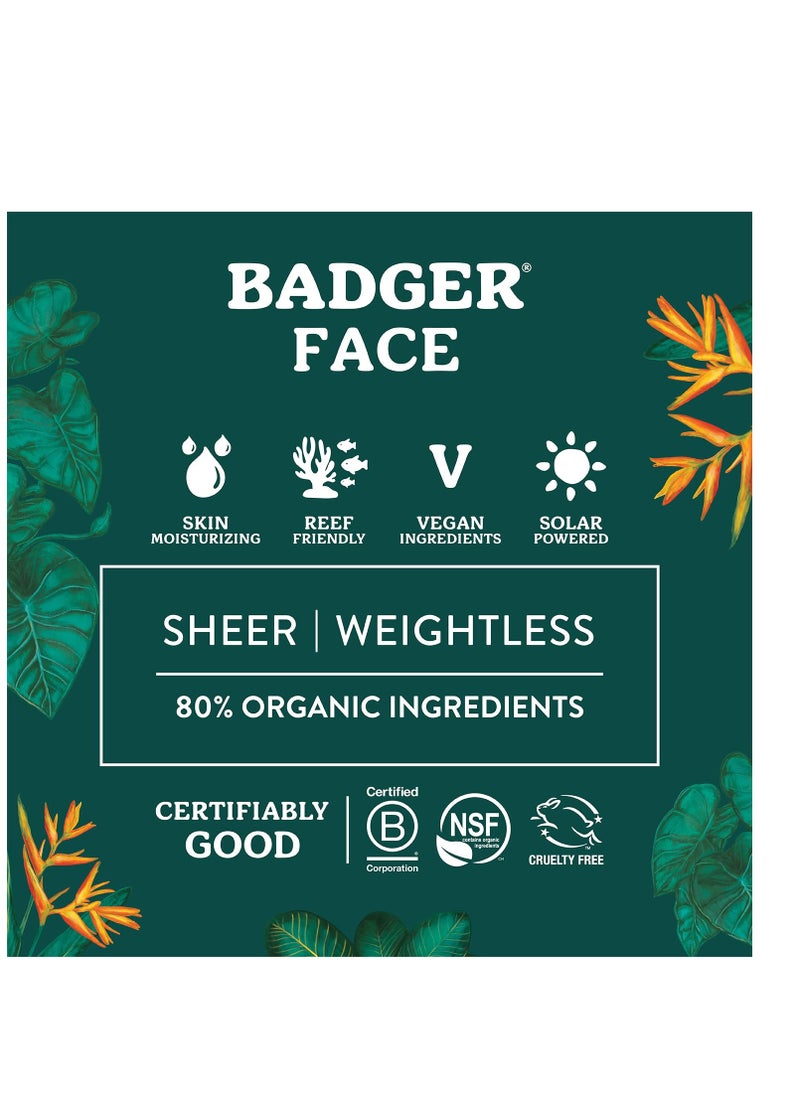 Badger Badger Mineral Face Sunscreen with Zinc Oxide, Sunblock Face Lotion Moisturizer with SPF 30, Vegan, Unscented, Lightweight Mineral Sunscreen for Face, 1.7 fl oz (2 Pack)  - Image 5