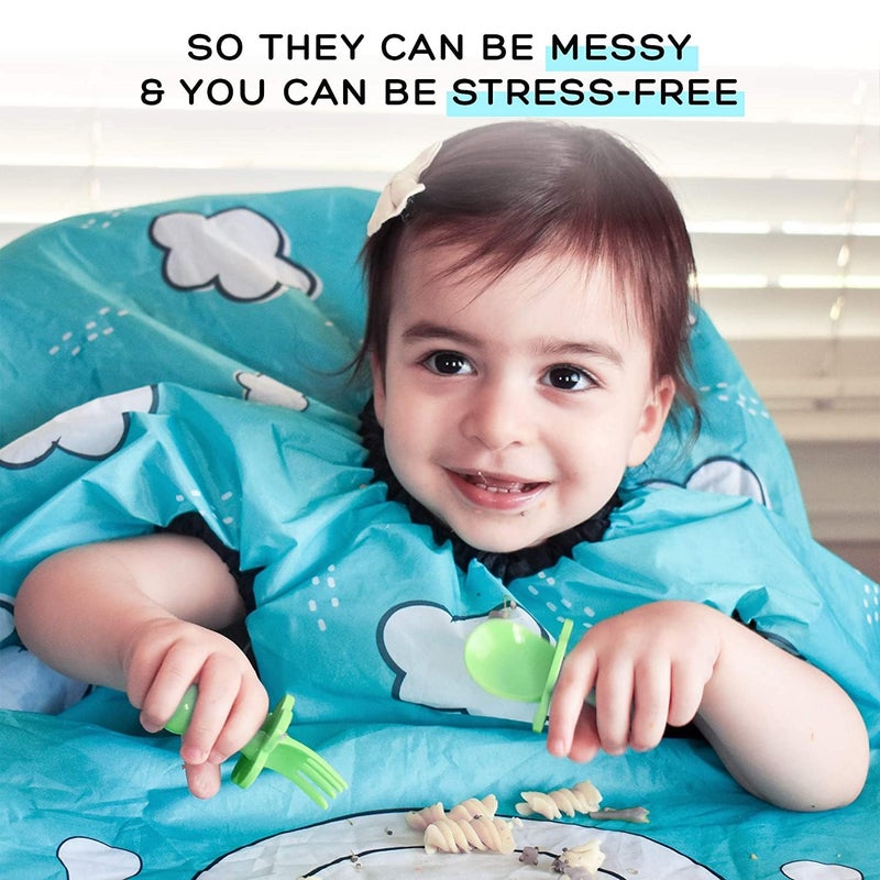 grabease Allover Waterproof Bib for Self-Feeding Infants and Toddlers, Machine Washable, Ages 6-24 Months, Pink - Image 5