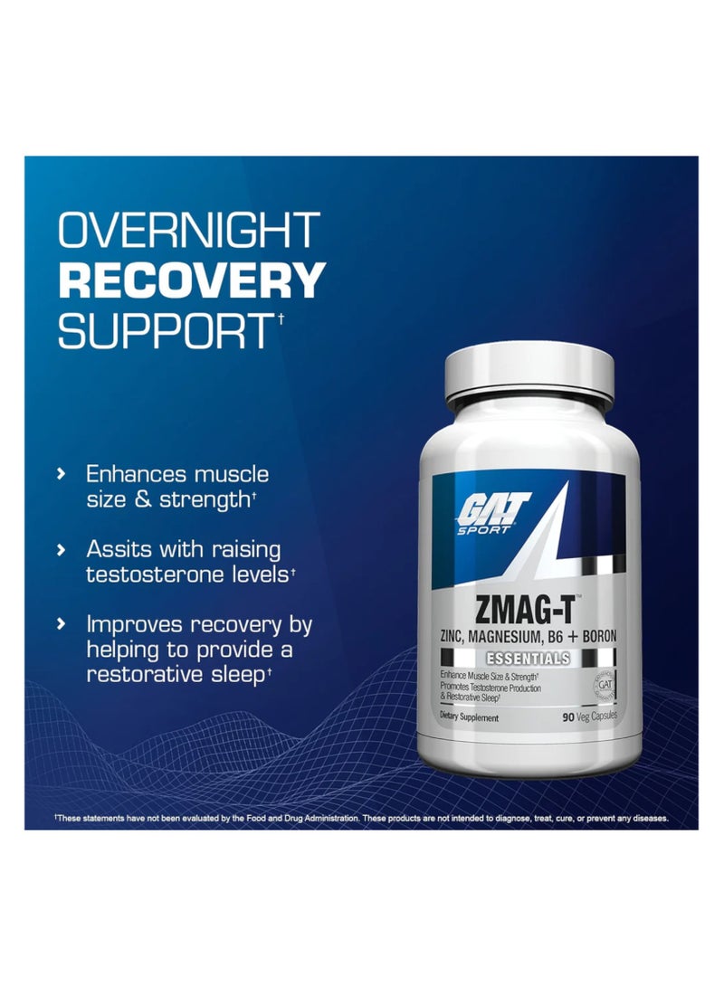 GAT SPORT ZMAG-T, ZInc Magnesium B6 +Boron, 90 Capsules - Image 3