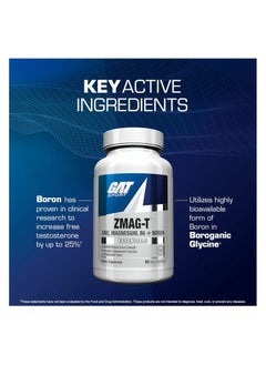 GAT SPORT ZMAG-T, ZInc Magnesium B6 +Boron, 90 Capsules  - Image 4