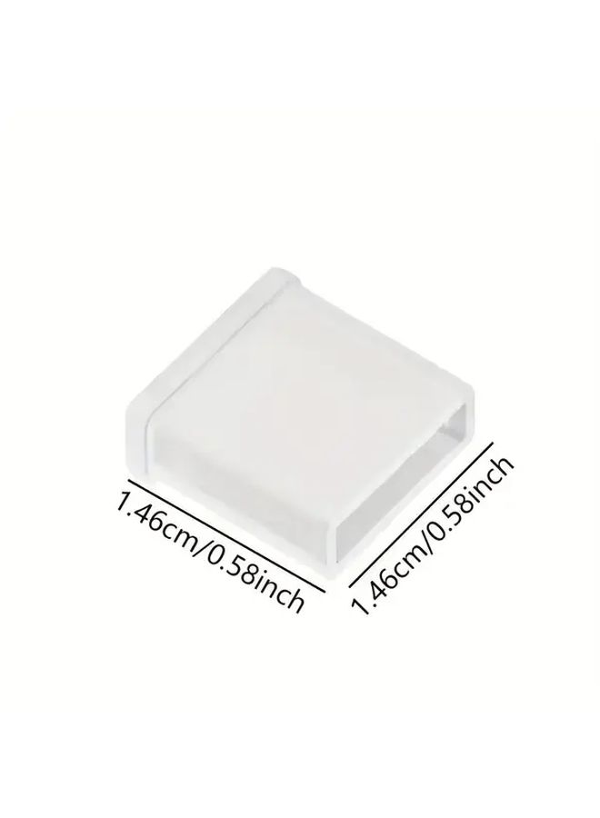 4Pcs Black USB Port Protectors Dust Covers Snap On Design A Type Connector Caps - Image 2