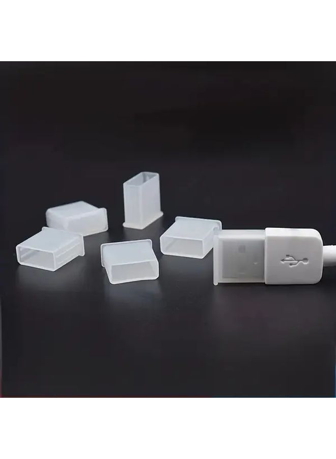 4Pcs Black USB Port Protectors Dust Covers Snap On Design A Type Connector Caps - Image 5