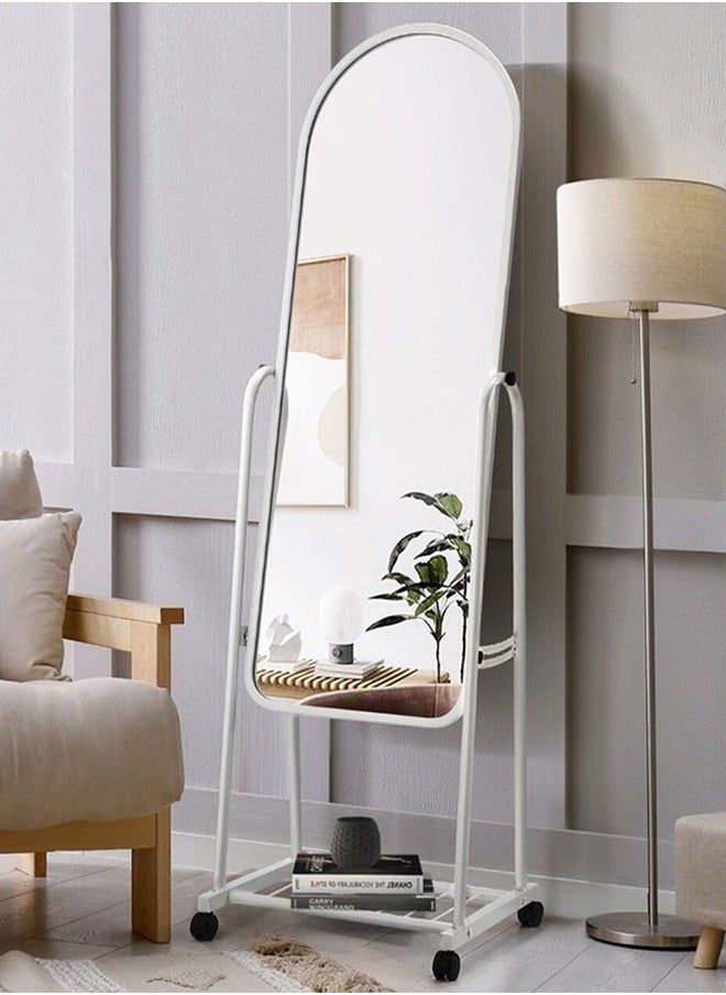 Cady One - Sturdy, Heavy-Duty Standing Mirror With Adjustable Stand, Can Be Detached And Hung On The Wall, Equipped With Wheels For Easy Movement, 153X40 Cm - Image 1