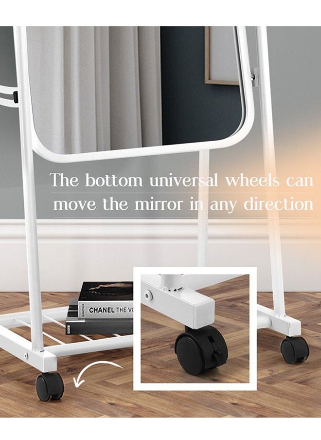 Cady One - Sturdy, Heavy-Duty Standing Mirror With Adjustable Stand, Can Be Detached And Hung On The Wall, Equipped With Wheels For Easy Movement, 153X40 Cm - Image 1