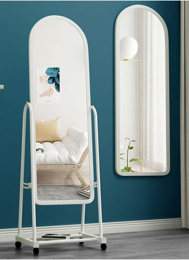 Cady One - Sturdy, Heavy-Duty Standing Mirror With Adjustable Stand, Can Be Detached And Hung On The Wall, Equipped With Wheels For Easy Movement, 153X40 Cm - Image 1
