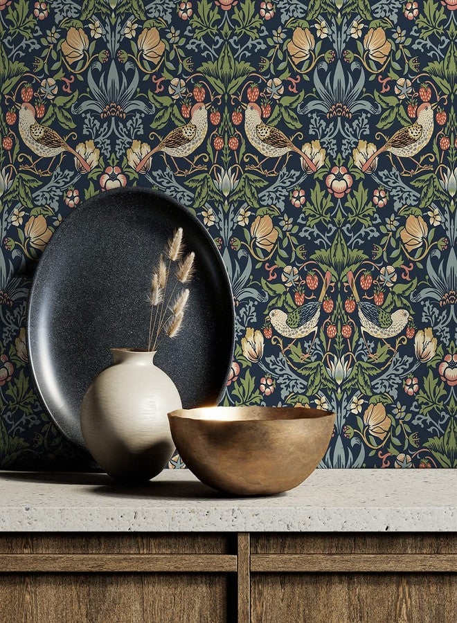 NextWall Aves Garden Peel and Stick Wallpaper (Midnight Blue) - Image 2