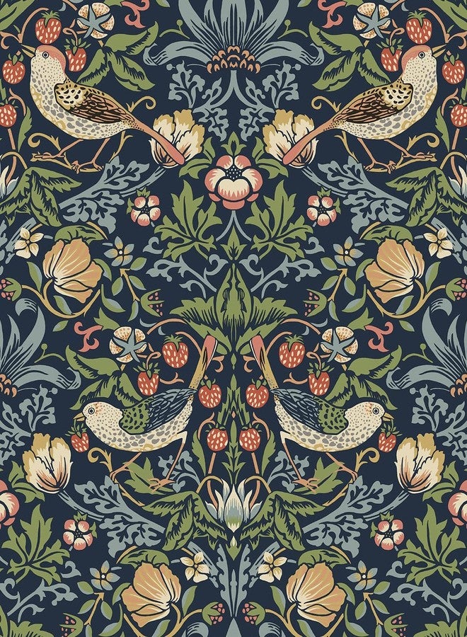 NextWall Aves Garden Peel and Stick Wallpaper (Midnight Blue) - Image 1