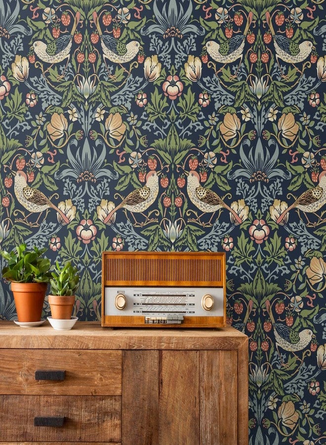 NextWall Aves Garden Peel and Stick Wallpaper (Midnight Blue) - Image 5