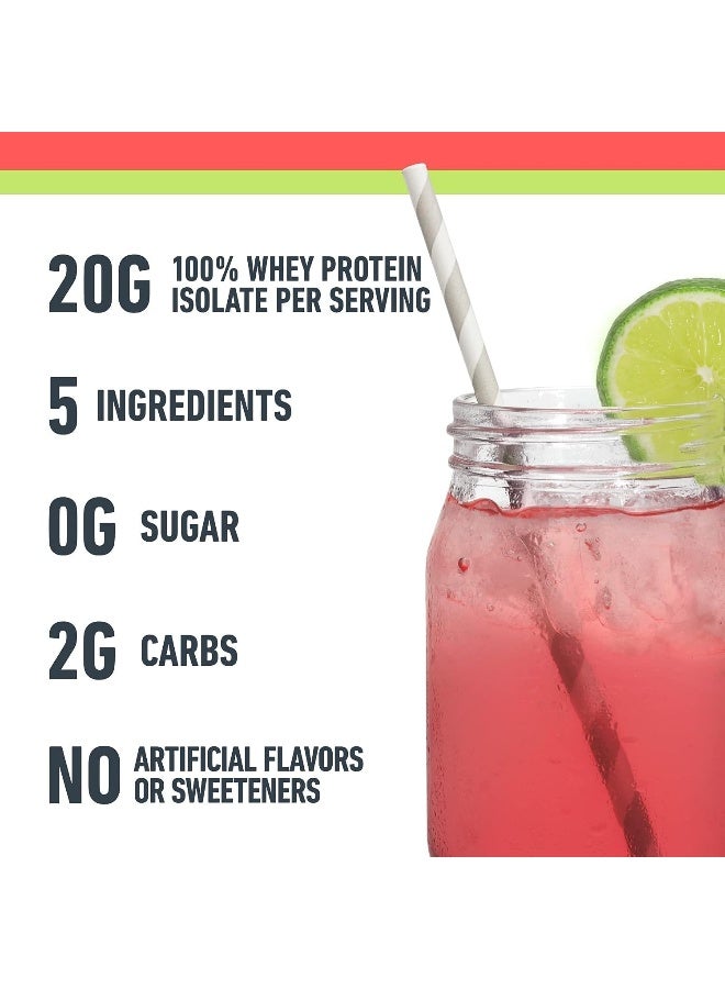 Isopure مسحوق البروتين، بروتين واي معزول شفاف، مشروب استعادة بعد التمرين، خالي من الغلوتين مع صفر سكر مضاف، نكهات - بطيخ ليمون، 16 حصة - Image 5