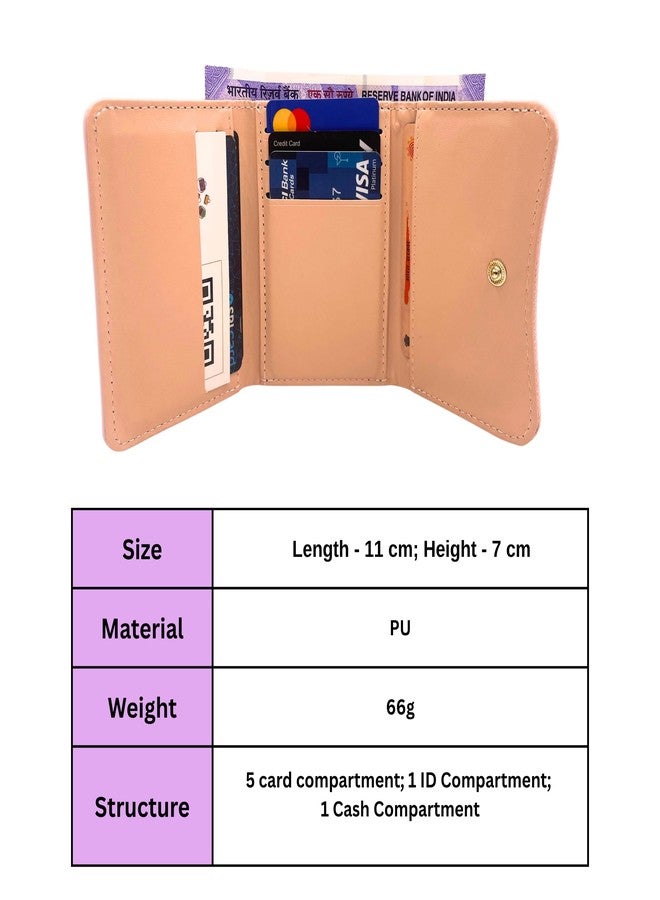 Alter Women's PU Leather Trifold Wallet, Pink, Cute Dog Embroidery, Detachable Wrist Strap, Snap Closure, 11x7 cm (Green) - Image 3