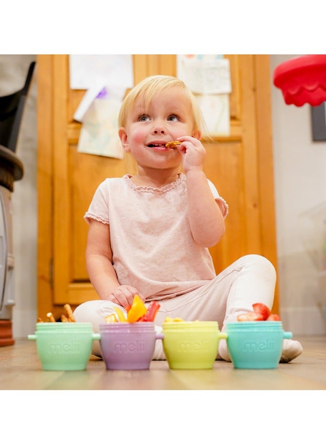 melii Snap And Go Pods Baby Food Storage Container (4 oz, 8 pcs), Abacus Straw Sippy Cup (Turquoise, 340 ml), Silicone Caterpillar Spoon And Fork Set, Silicone Pop-It Ice Pack (Turquoise) - Image 3