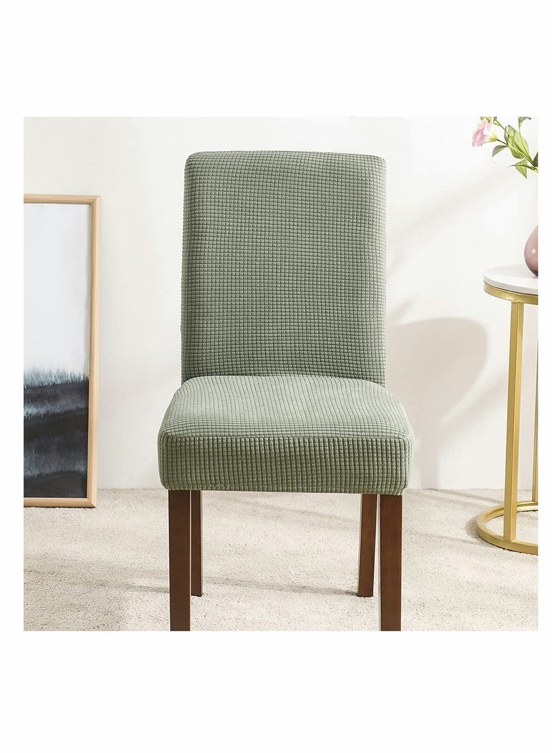 KASTWAVE Stretch Chair Covers for Dining Room Set of 6, Dining Room Chair Covers for Home Decor, Removable Dining Chair Cover Non-Slip Kitchen Chair Cover 6 Pack  - Image 2