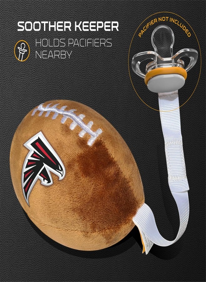 Smilo Atlanta Falcons Plush Football Pacifier Holder by Smilo - Officially Licensed NFL Soother Holder - Soft Plush Toy and Dummy Holder - Fits Any Pacifier - Stroller Accessory & Newborn Essential - Image 3