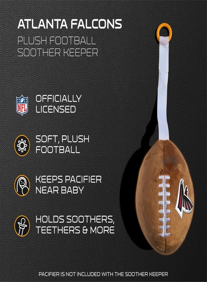 Smilo Atlanta Falcons Plush Football Pacifier Holder by Smilo - Officially Licensed NFL Soother Holder - Soft Plush Toy and Dummy Holder - Fits Any Pacifier - Stroller Accessory & Newborn Essential - Image 4