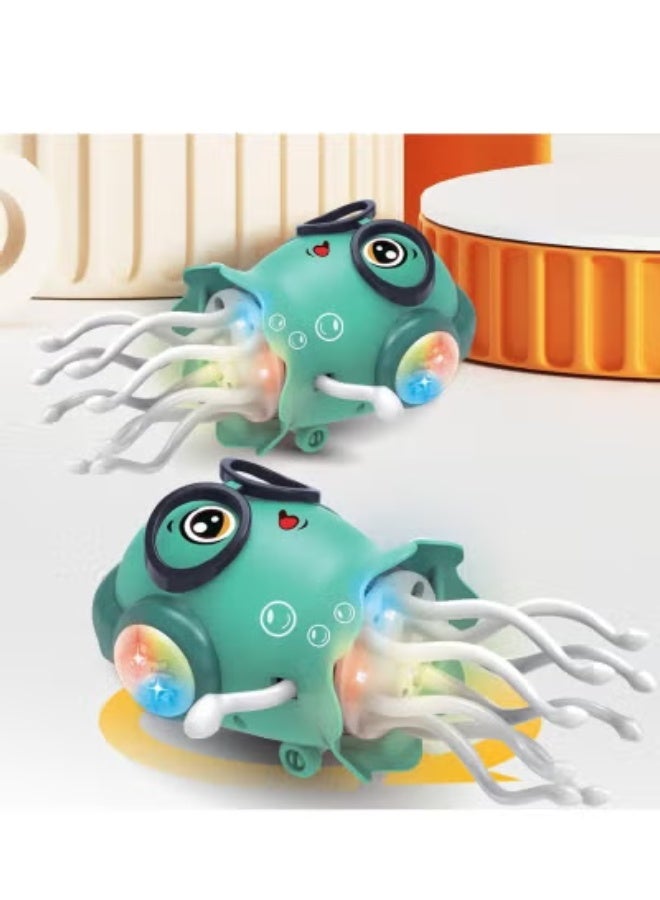 جاجيك Dancing Octopus Electric Toy with LED Lights & Music | USB Rechargeable Interactive Robot Octopus | Cute Musical Toy for Kids | Fun Dancing, Stress Relief & Perfect Gift for Boys & Girls - Image 3