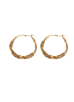 Curry Circle Zirconia Earrings