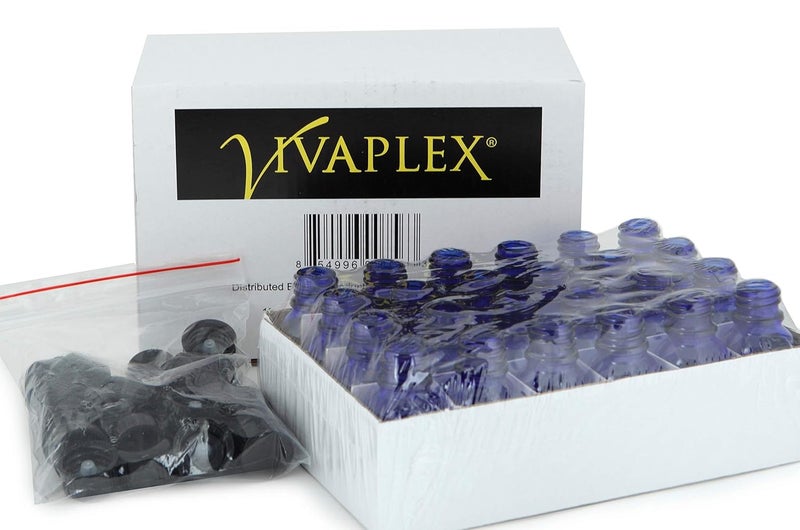Vivaplex 24 Cobalt Blue 15 ml Glass Bottles with Lids - Image 3