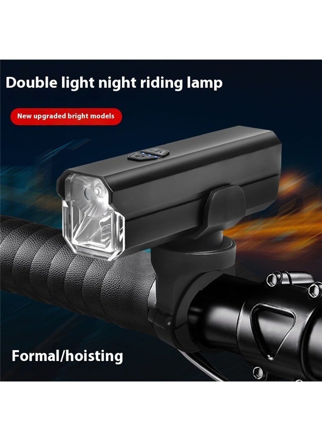 yongsheng Rechargeable LED Flashlight For Bicycle Black ，Super Bright Front Bicycle Light Waterproof Bike Headlight for Mountain,Road,Commuter Cycling -Fits All Bikes  - Image 2