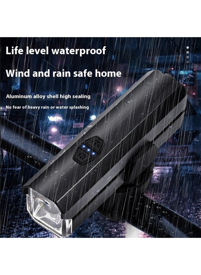 yongsheng Rechargeable LED Flashlight For Bicycle Black ，Super Bright Front Bicycle Light Waterproof Bike Headlight for Mountain,Road,Commuter Cycling -Fits All Bikes  - Image 4